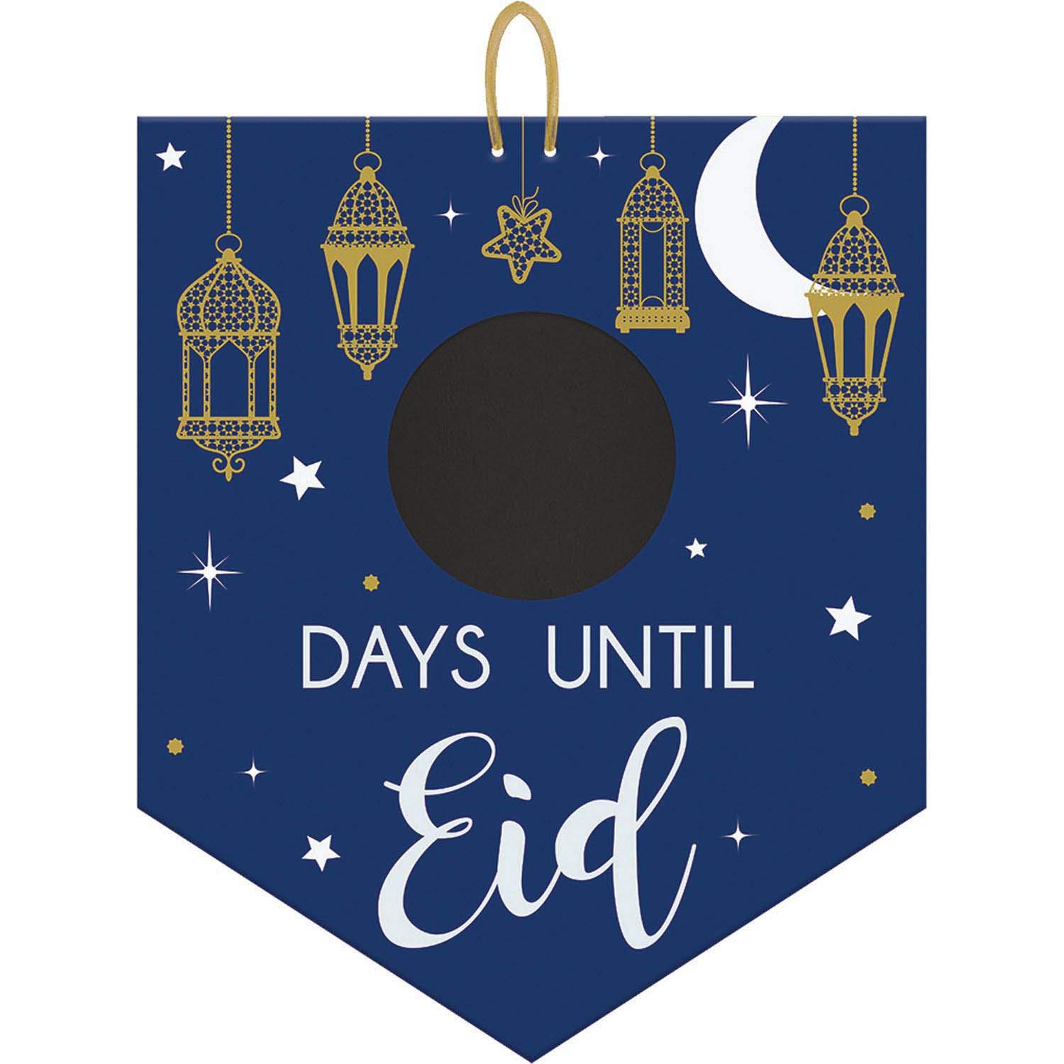 amscan242165 Eid Countdown Chalkboard Sign 32Cm X 38Cm - 1 Pc