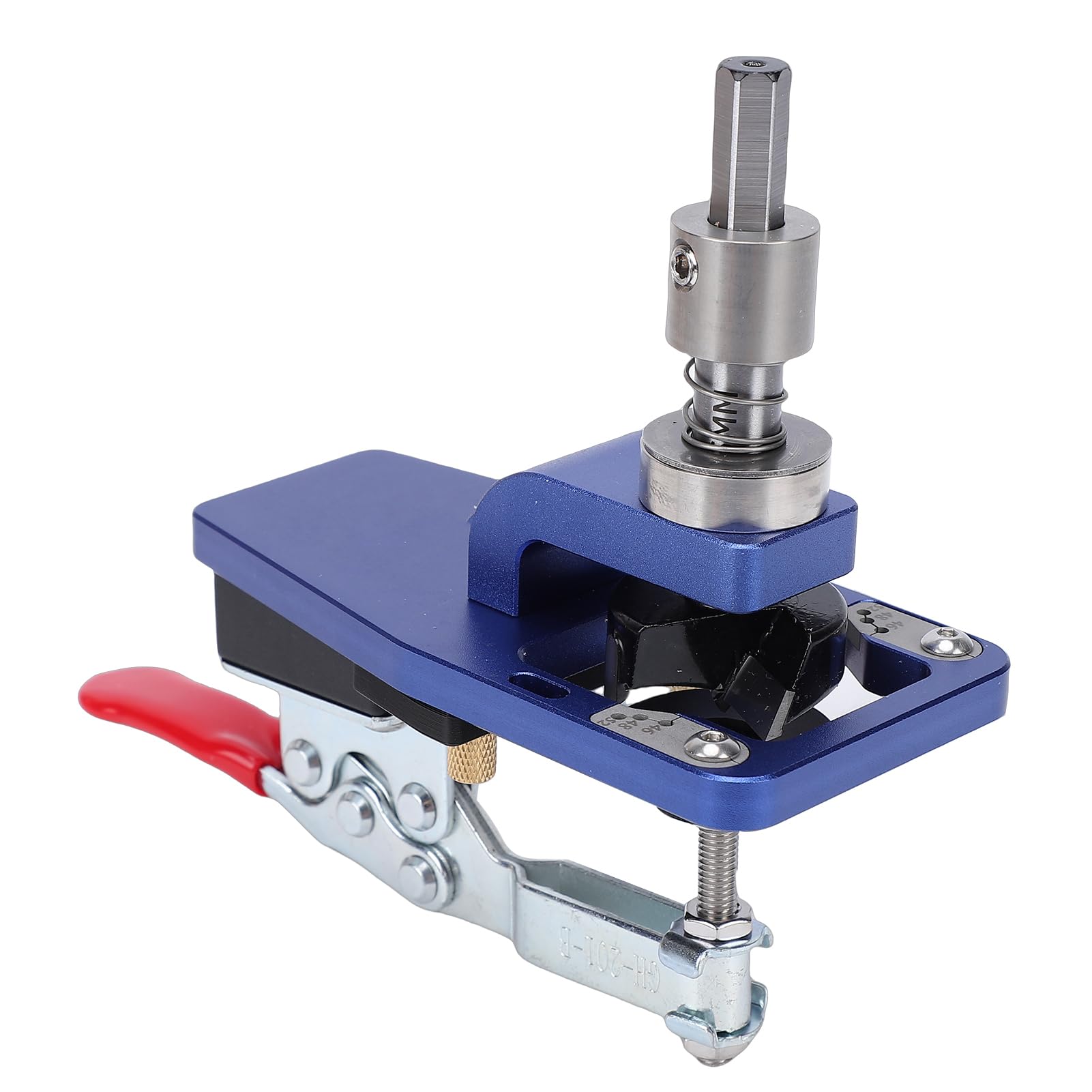Guida per Trapano per Cerniera Regolabile in Lega di Alluminio Blu da 35 Mm, Strumento Accurato per Progetti di Lavorazione del Legno Mobili, Adatto per Cerniere di ante di