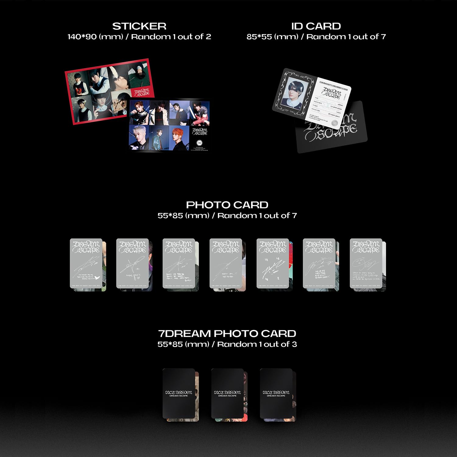 NCT DREAM - [DREAM SCAPE] (DREAMini Ver.) Case + Mini R + Photo Book + Lyric Paper + Sticker + ID Card + Photo Card + 7Dream Photo Card + 2 Pin Badges + 4 Extra Photocards