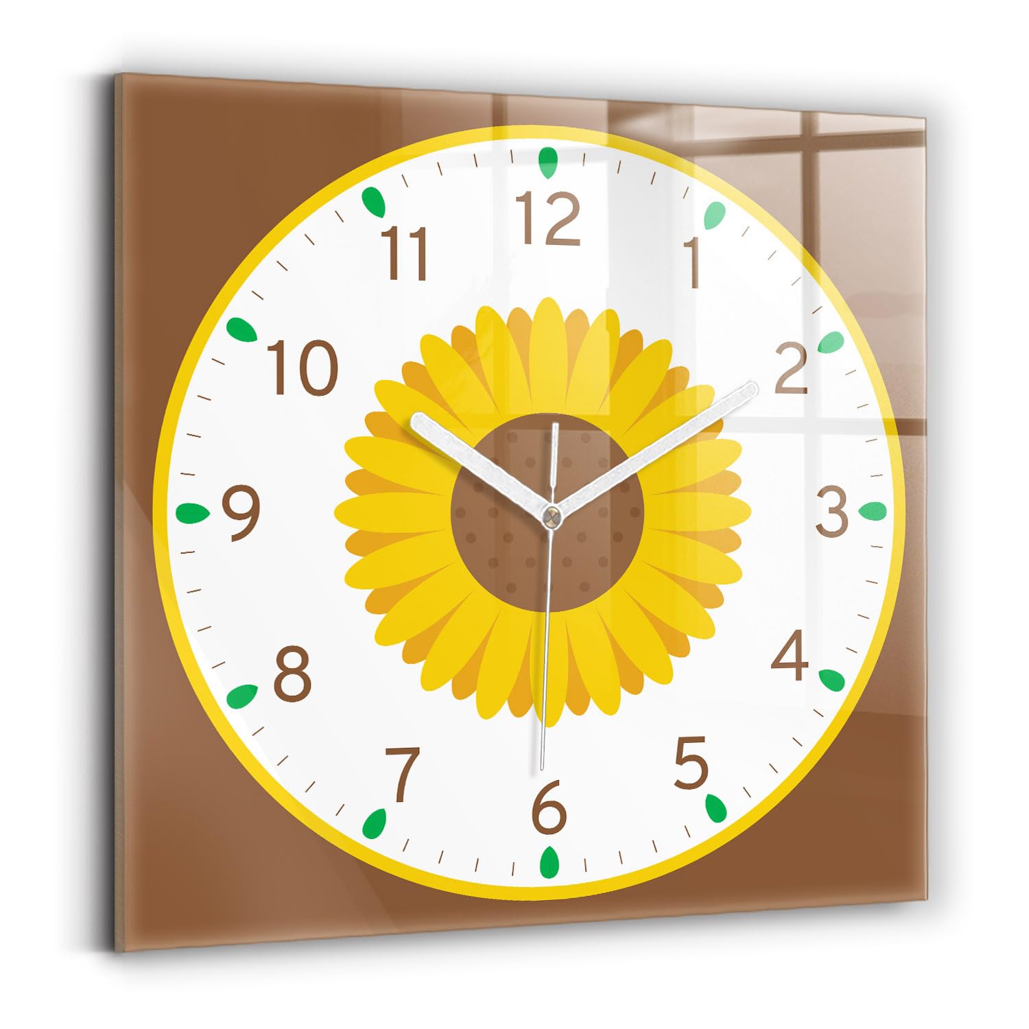 Horloge numérique et analogique Wallfluent 30x30 cm avec aiguilles blanches