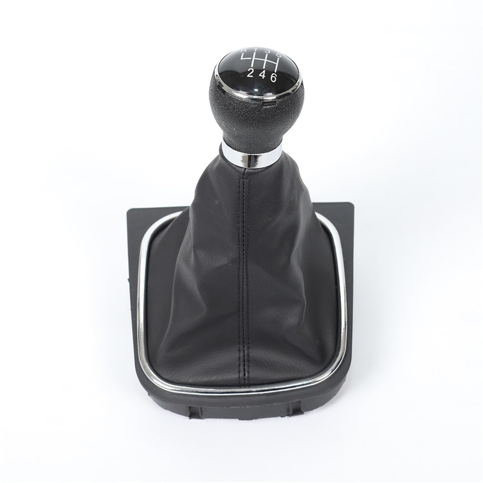 AMYALIN Car Gear Shift Knob for VW for Golf 6 MK5 MK6 Manual Transmission Shift Knob Head Rod Vehicle Replacement Parts(Black,for 6 Speed)