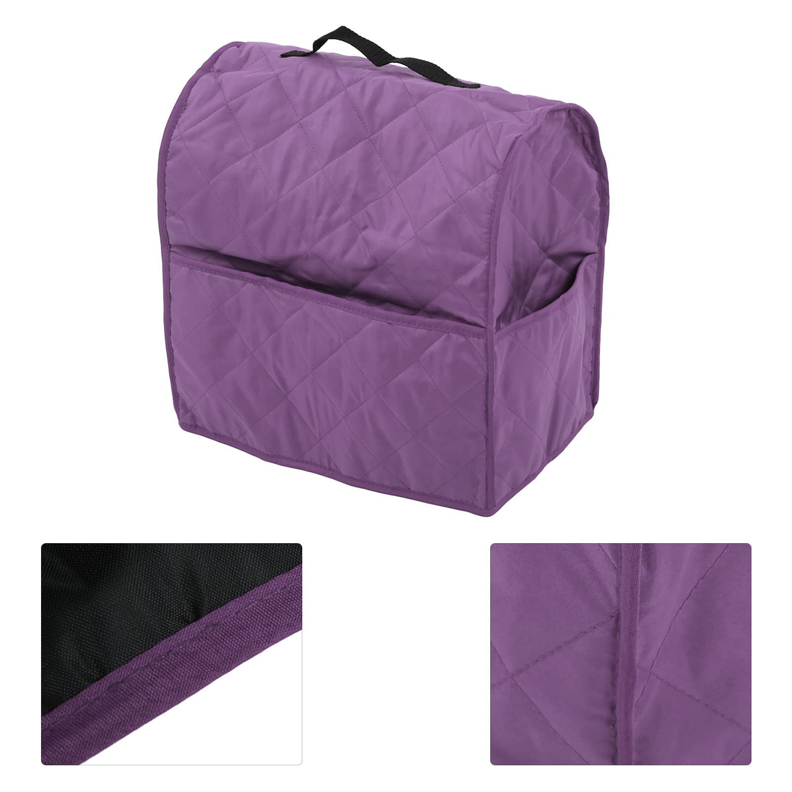 Mixer Cover Kitchen Mixer Protective Carry Bag for Kitchen Appliances Premium Quilted Polyester Pongee Fabric Lightweight Easy to Clean 14.2 Inches (Purple)