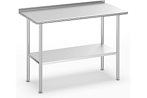 Durable and Spacious Stainless Steel Food Prep Table