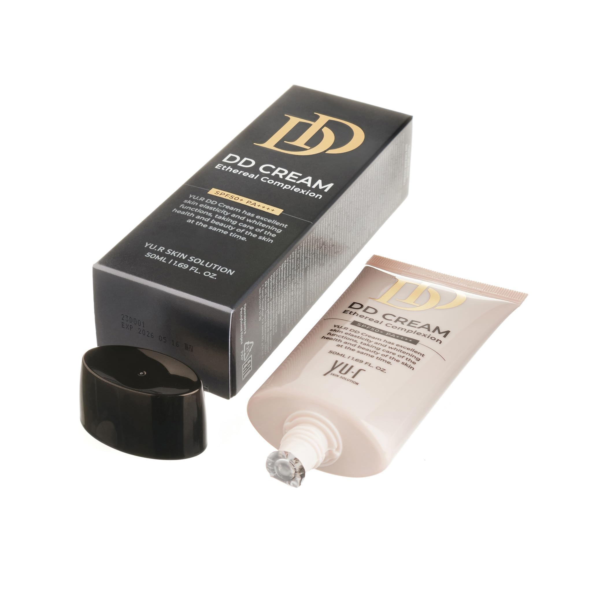 Yu.r DD Creme Ethereal Complexion, SPF 50+, 2-in-1 Make-up und Pflege, 50ml (medium)