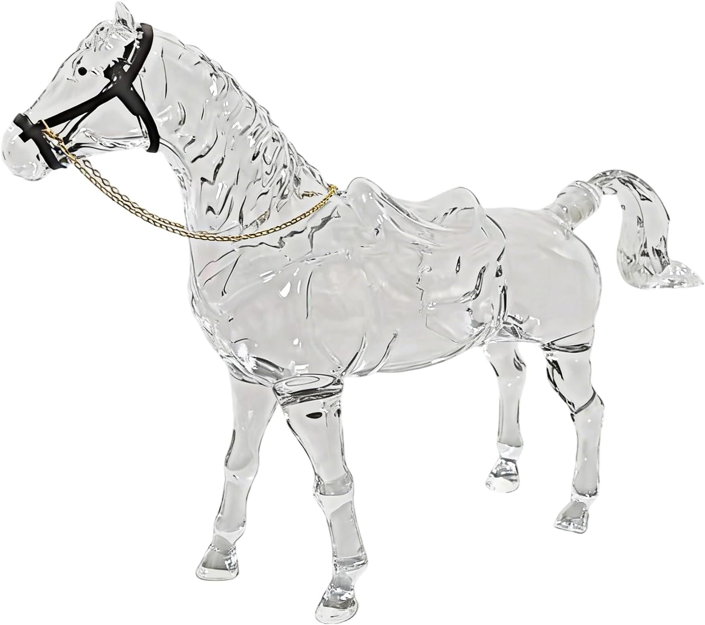 Artistic Horse Shape Decanters 1000ml Hand Blown Glass Enhances Flavor Aeration Spirit and Wine Large Size