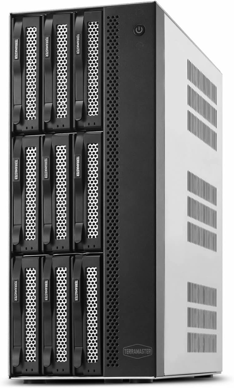 T9-500 Pro NAS 9Bay Intel Core i7 1255U, 16GB DDR5 (Diskless) | 10-Core 12-Thread CPU, 10GbE Ports x 2, Network Attached Storage Peak Performance for Business (Diskless)