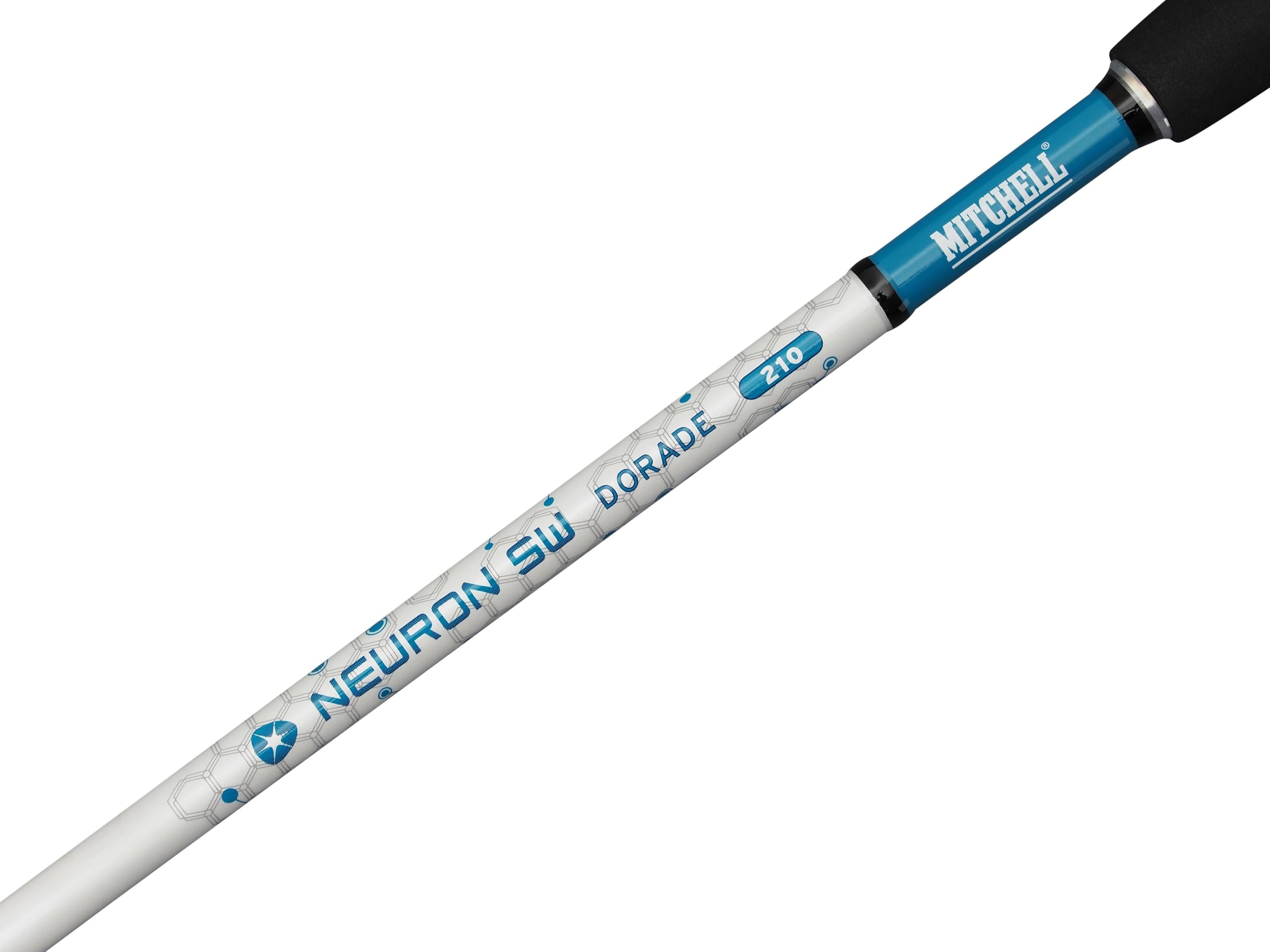 Mitchell Neuron SW II Ensemble Canne et Moulinet Dorade | Ensemble de pêche en mer pour la dorade | Moulinet à 1+1 roulement | Corps en Graphite | Pré-bobiné |4000 | 2,10 m | 60-120 g