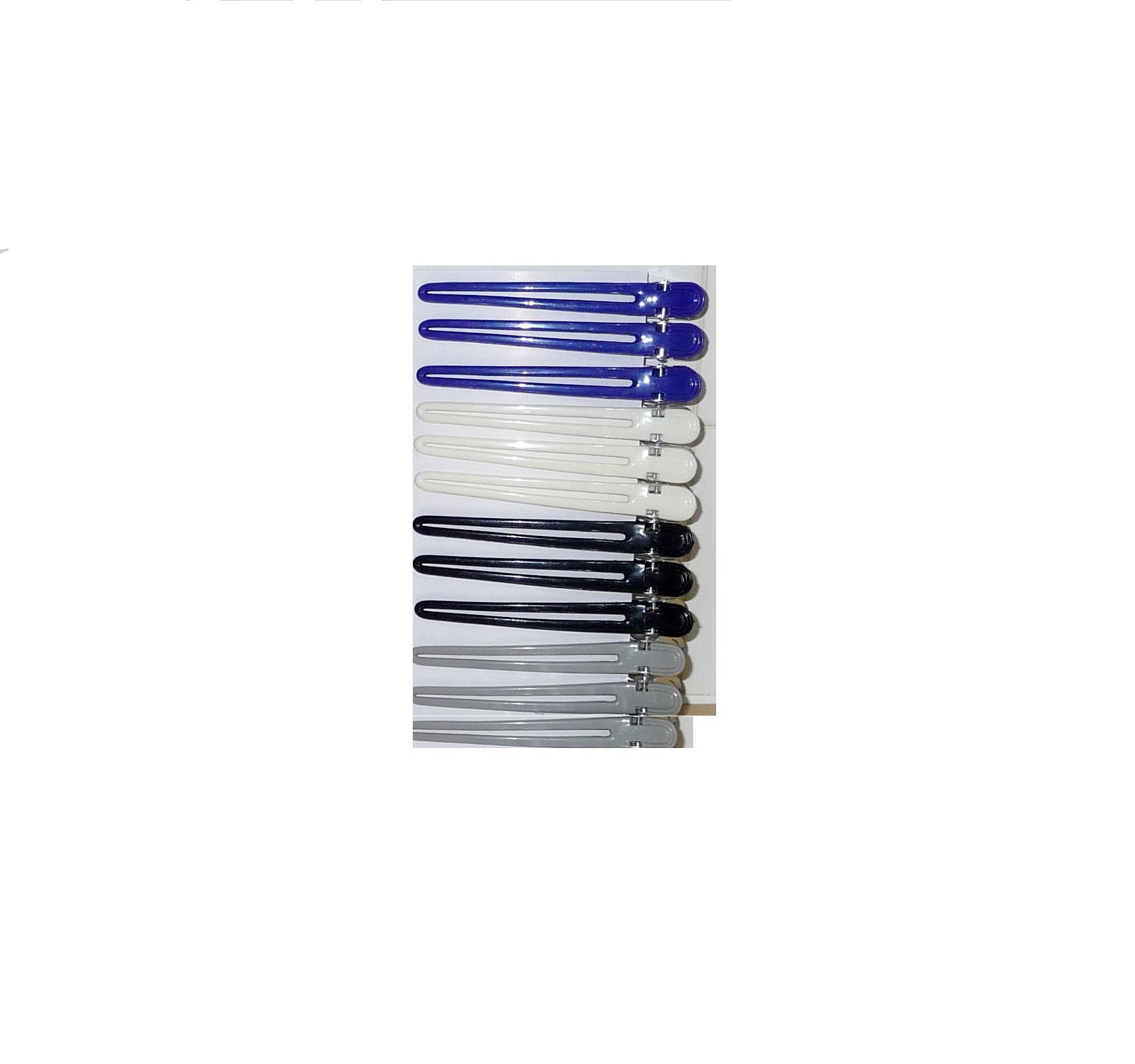 Sibel Large Aluminium/Plastic Section Clips - Pack of 12 - Multicoloured