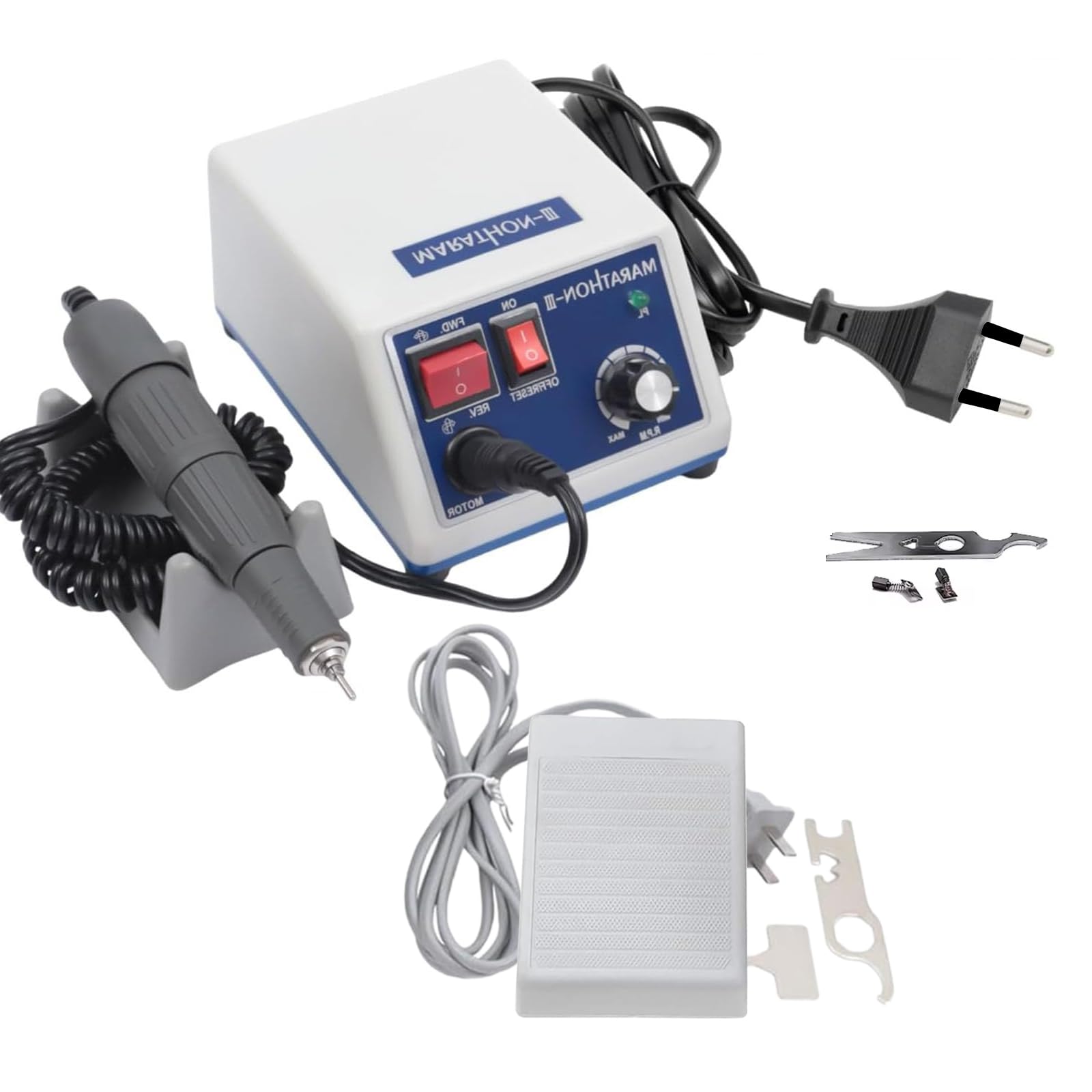 Micromotore Lucidatrice | Micromotore Per Lucidatura Elettrico 35K RPM Dimensione Punta 2,35Mm | Lucidatrice Per Gioielli Laboratorio Ceramica Silicone Lucidatura Opere d'arte (blue1)