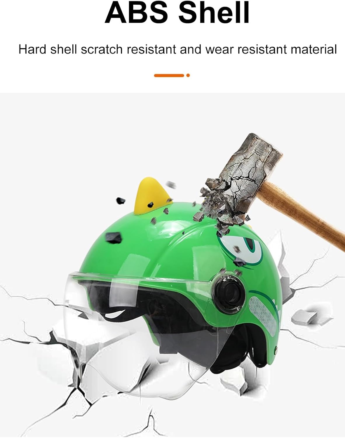 Kids Cute Open Face Motorcycle Half Helmet Summer Cool Children's Helmets Youth Child Cartoon v Motorbike Helmet for Moped Dirt-Bike Helmet Go-Kart 4-14 Ages DOT Approved