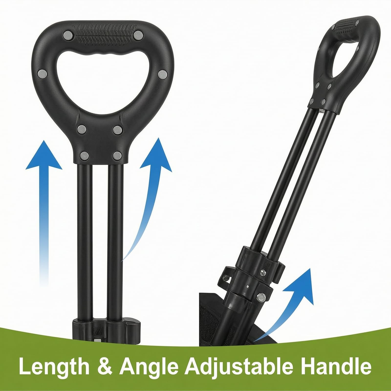 Carrello pieghevole 150 kg, carrello pieghevole, manico regolabile, 100 l