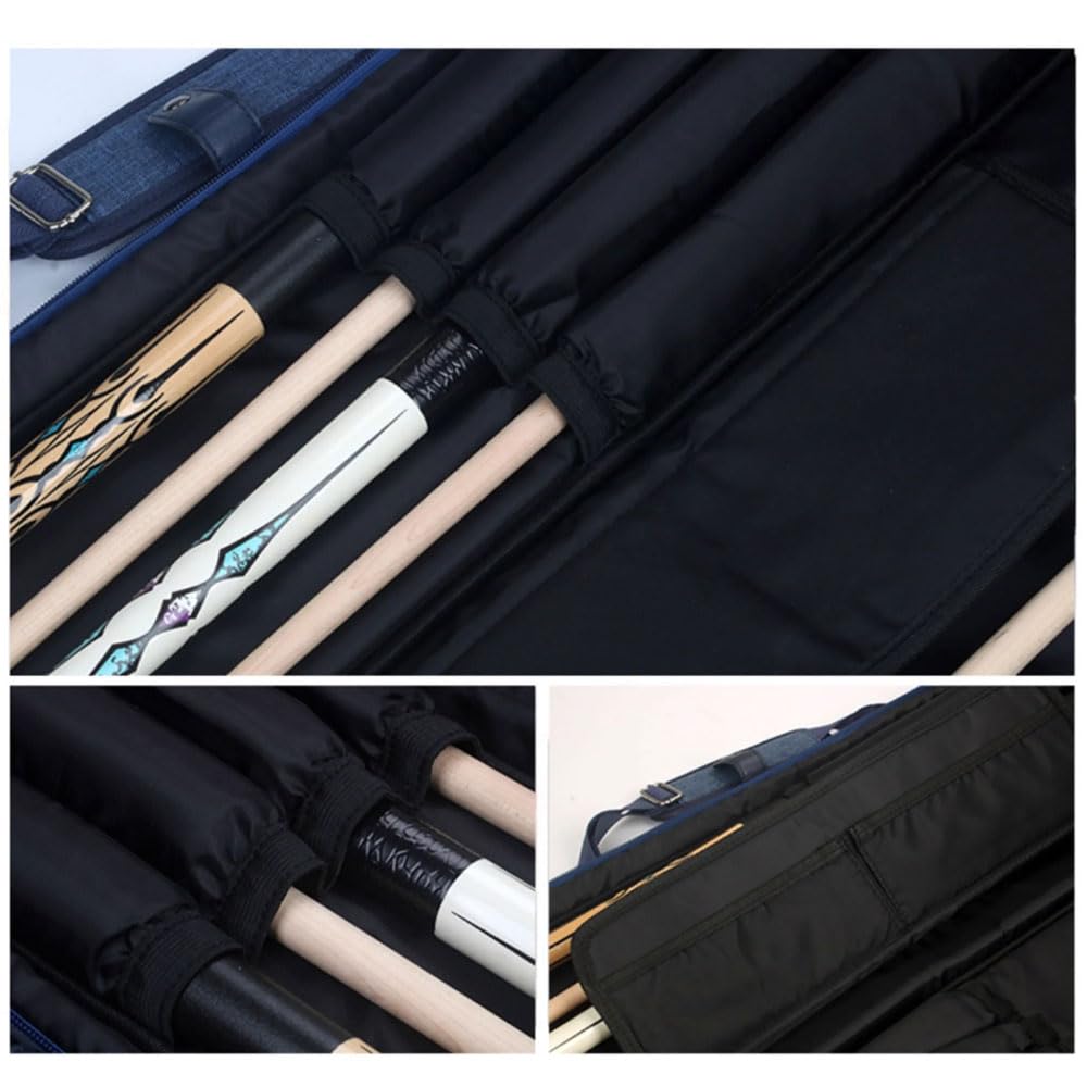 Étui De Transport Ronyme Pour 1/2 Queues De Billard – Capacité 3 Queues, Imperméable, Réglable (83 Cm)