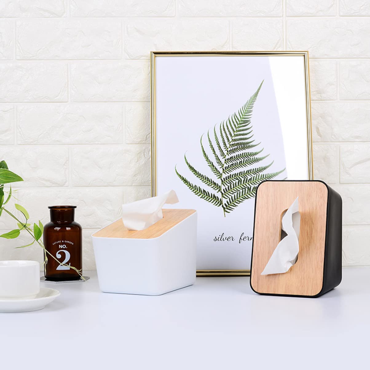 Distributeur de serviettes pour comptoir de dîner – Rangement moderne amovible pour chambre à coucher, bureau ou décoration de la maison