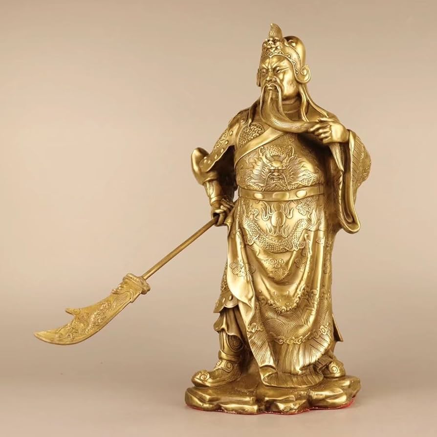 Amazon.co.jp: 関羽の金運の神、関羽のブロンズ像。中国の戦争の