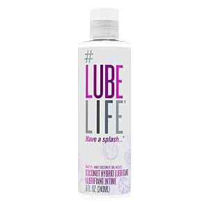 LubeLife Coconut Hybrid Lube Water Coconut Oil Personal Lubricant Smooth Skin-Safe Formula with Easy Clean for Privacy Toys
