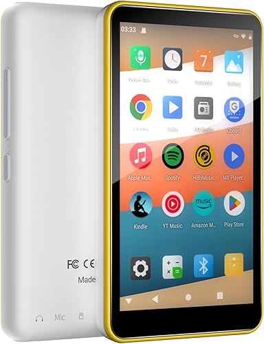 Miniatura 10 de Reproductor de MP3 con Bluetooth y WiFi, almacenamiento de 144 GB y sistema operativo Android, pantalla táctil de 4 pulgadas, radio FM, reproductor