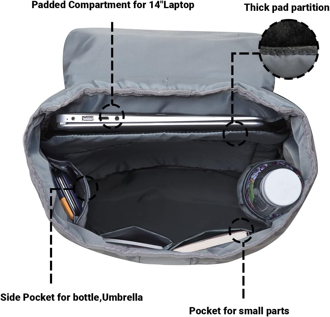 کوله پشتی سبک در فضای باز ، KAUKKO سفر گاه به گاه کوله پشتی Rucksack Laptop Day for 15 "