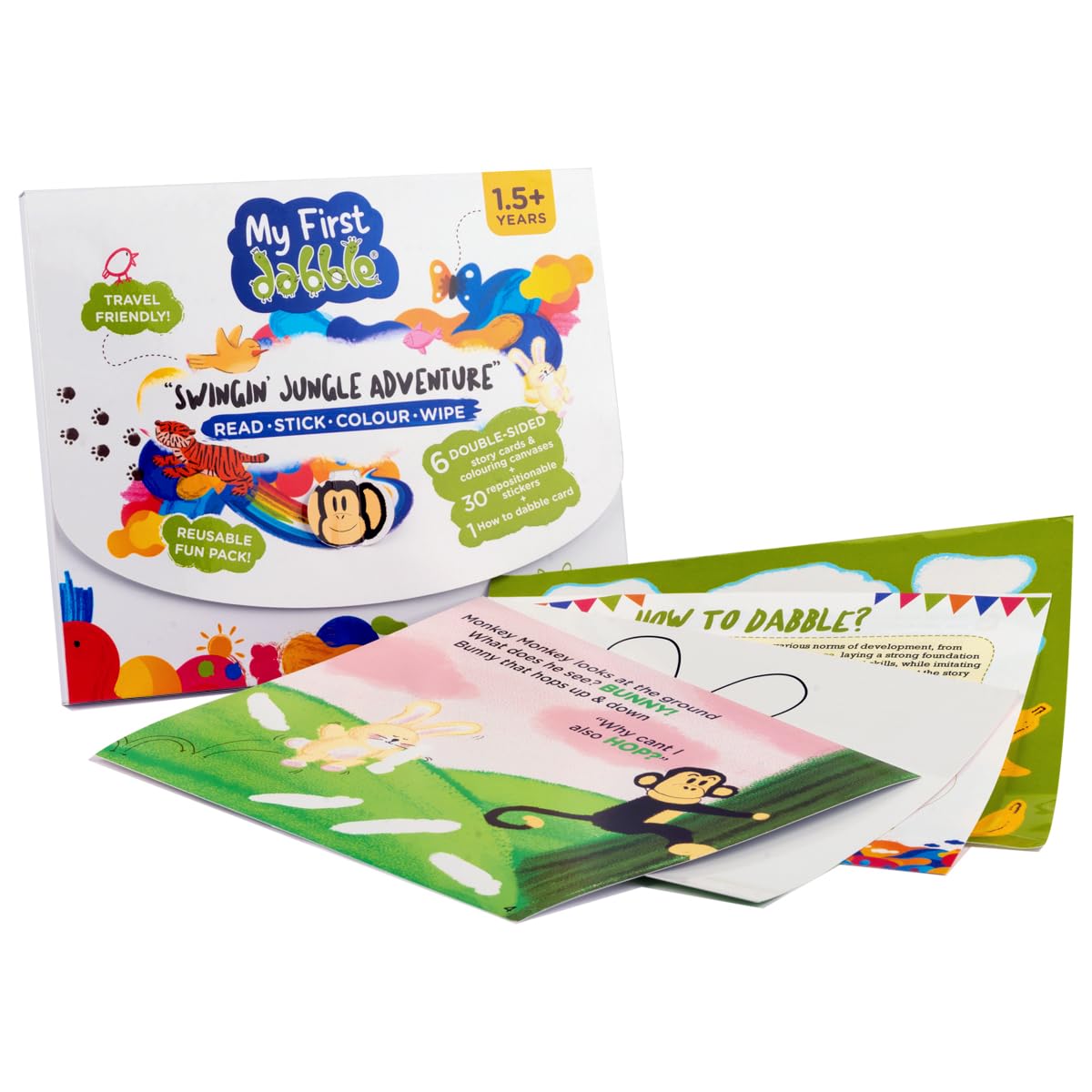 dabble Colouring Pages kit for Toddlers and Kids |Reusable Painting Sheets for Kids for 3+ Years |Story-Inspired Scenes, Animal Painting Sheets (Pack of ONE) (B0D8WJ4R8H) Amazon Price History, Amazon Price Tracker