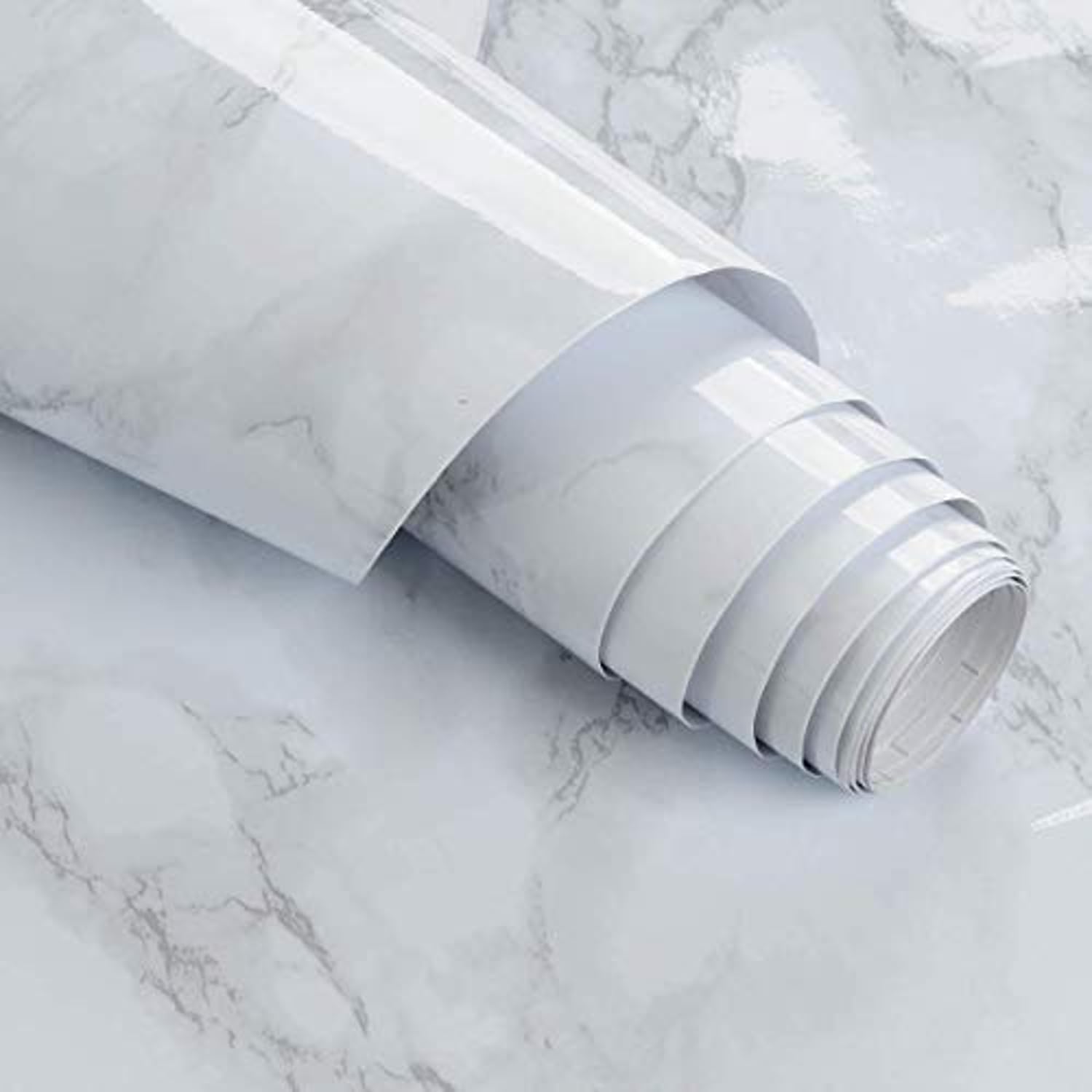 ZORZOP Marble Wallpaper Peel and Stick Waterproof Kitchen Countertop Wallpaper for Cabinets, Bathroom Self Adhesive Marble Wallpaper Removable and Decorative (White Wallpaper) (B0DFTV75VH) Amazon Price History, Amazon Price Tracker
