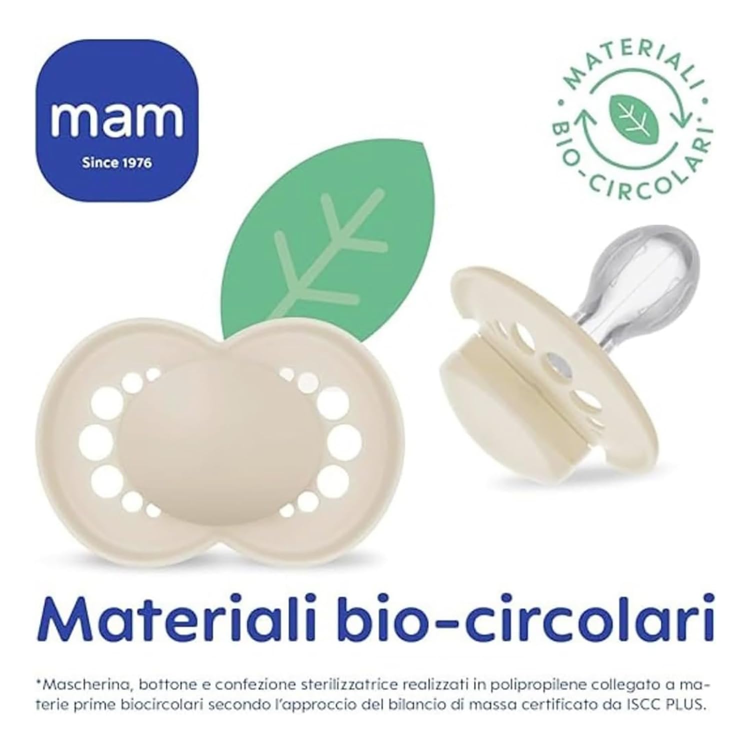 MAM Perfect Start - Juego de 2 chupetes de silicona para un desarrollo bucal saludable de 0 a 2 meses, kit de 2 accesorios para bebés con soporte para chupete esterilizador, azul claro y neutro — view 7
