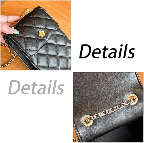 Miniatura 3 de Bolso de hombro con solapa cuadrada para mujer, correa de cadena elegante, bolso de mano cruzado