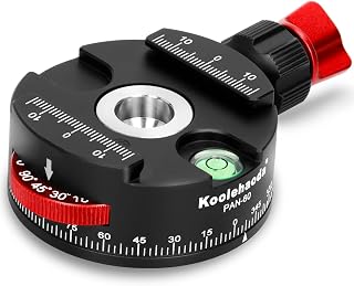 Koolehaoda Panoramic Tripod Head All-Metal 360º Panoramic Head with Indexing Rotator Compatible for Arca Swiss Quick Release Plate
