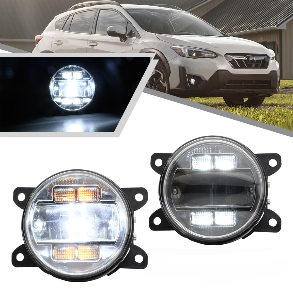 Amazon.com: 2Pcs Amber& White LED DRL Fog Lights for Subaru BRZ