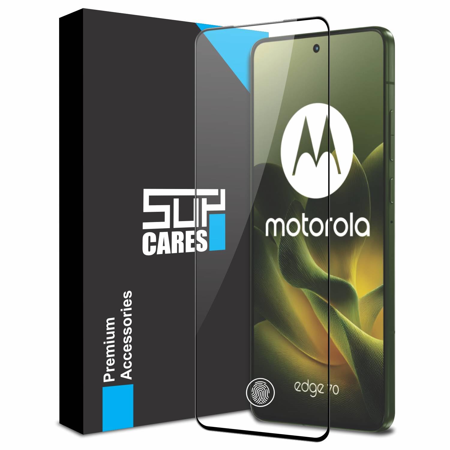 SupCares Tempered Glass for Motorola Edge 70 (6.7 Inch) With Installation Kit | Military-Grade Gorilla Screen Protector | Edge to Edge Coverage | Black-image-32