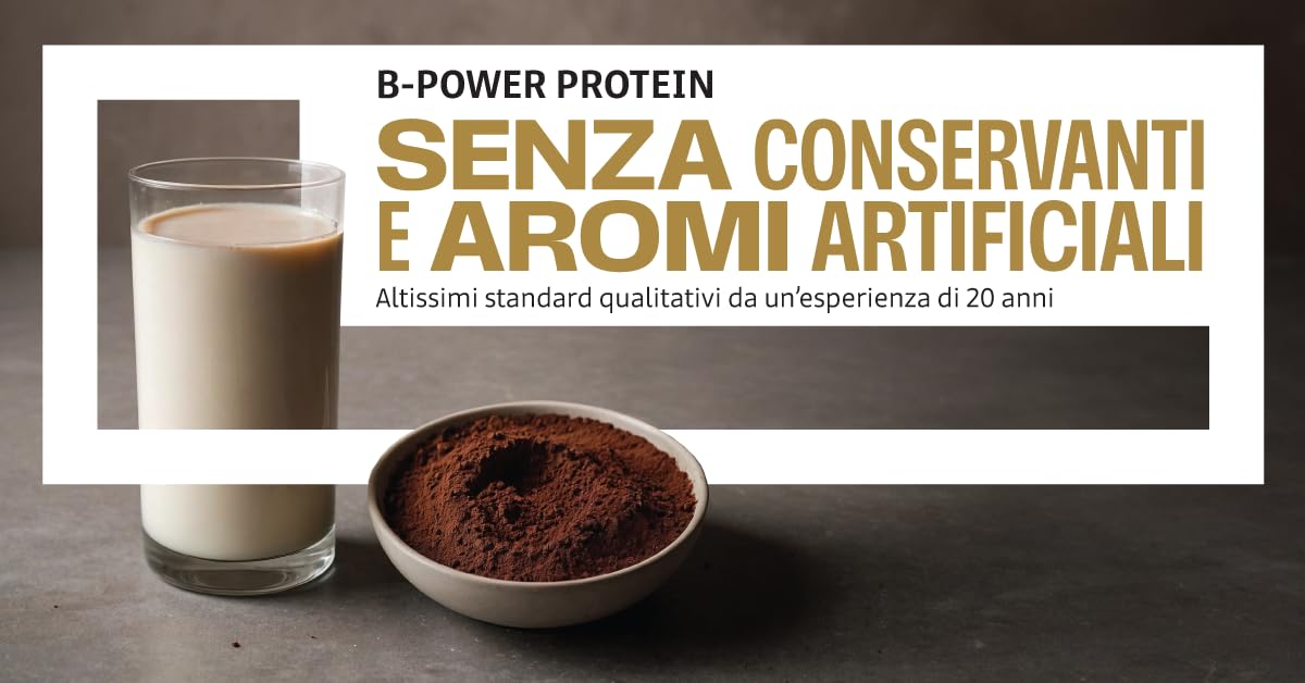 Buffalo Whey +80 Proteine in Polvere Concentrate Gusto Cioccolato 100% Italiane da Latte di Bufala, 24g di Proteine 5.5g BCAA Vitamine Gruppo B e D per supporto muscolare (34 dosi x 1020g)