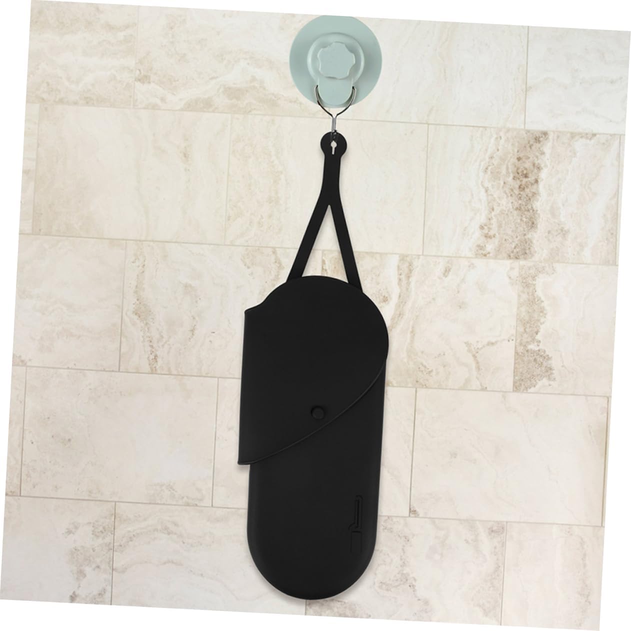 Portable Hanging Hair Curler Bag Heat Resistant Mat 2-Piece Silicone Pouch for Curling Iron and Straightener Storage Anti-Scald Travel Case for Hair Styling Tools