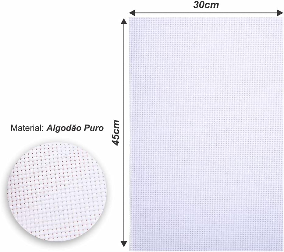 Kit Agulha Para Bordados Ponto Cruz + 5 Bastidores + Linhas 50 Cores