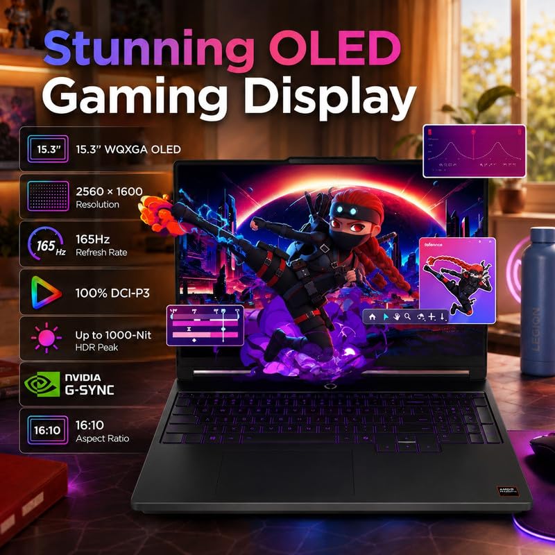 Image of Lenovo Legion 5a Gaming Laptop, GeForce RTX 5060 8GB, 64GB DDR5, 2TB SSD