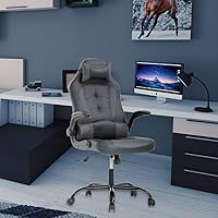 Vista 9 de Silla de oficina de piel sintética, silla de juegos de escritorio, respaldo alto, altura ajustable, silla de computadora con soporte lumbar trasero