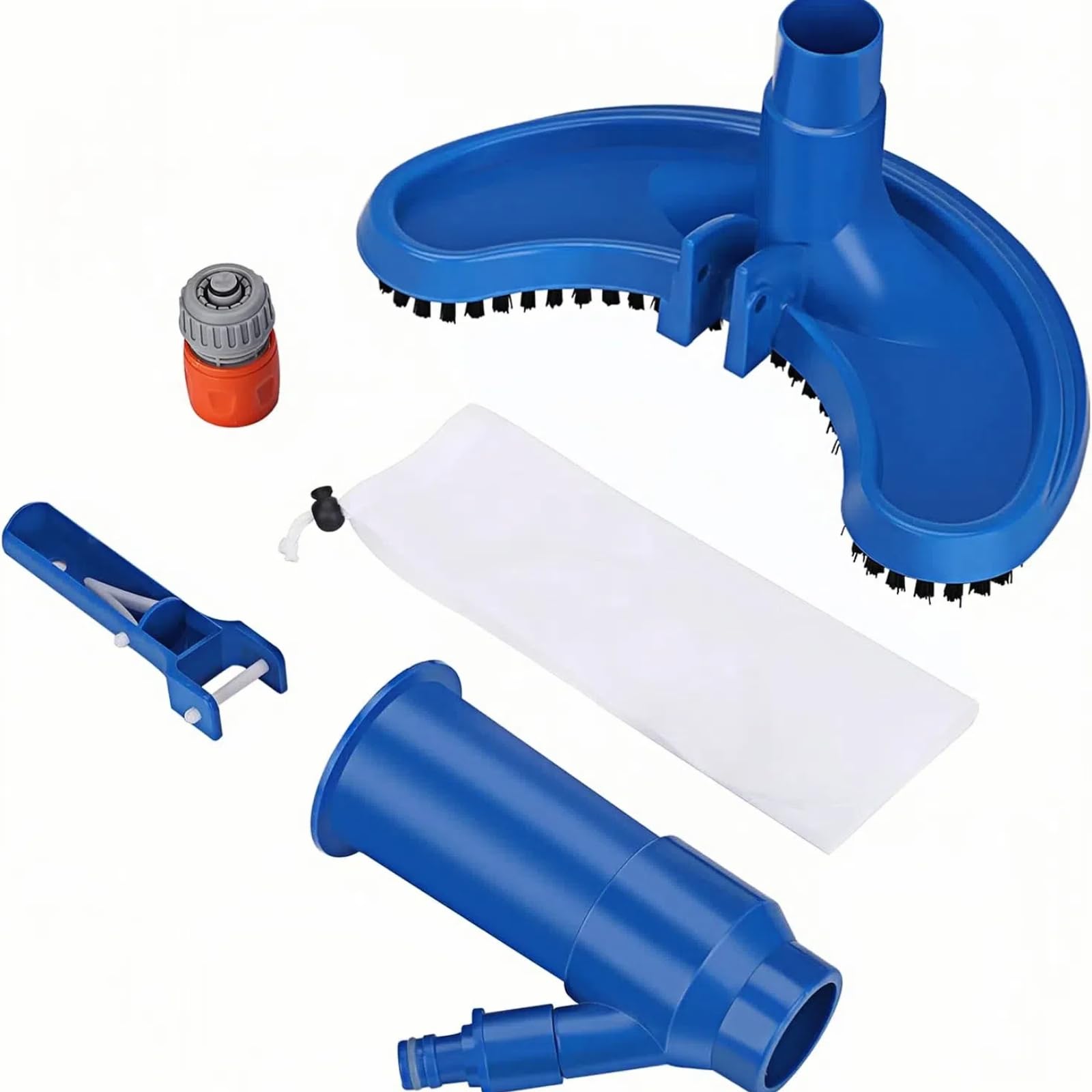 Aspirateur de piscine - Aspirateur manuel portable avec sac à cordon pour le nettoyage de piscine, bassin et jacuzzi