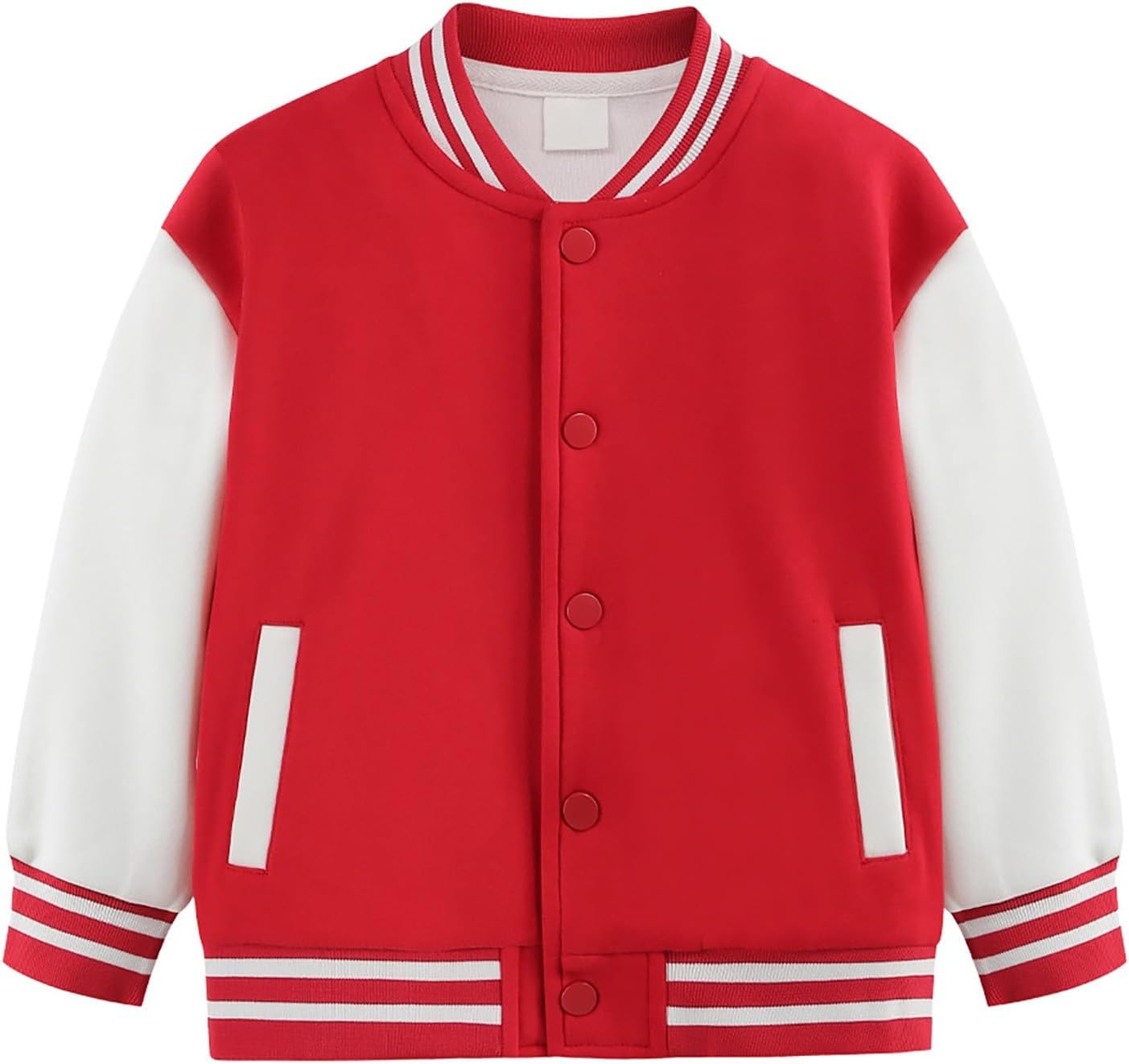 Baby Boy Girl Baseball Varsity Jacket Long Sleeve Button Down Letterman Bomber Outwear Coats Fall