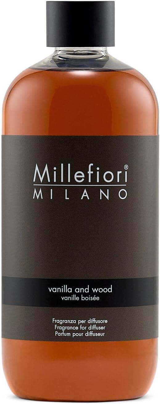 Millefiori Natural Fragrance Diffuser Refill - Vanilla & Wood 500ml/16.9oz