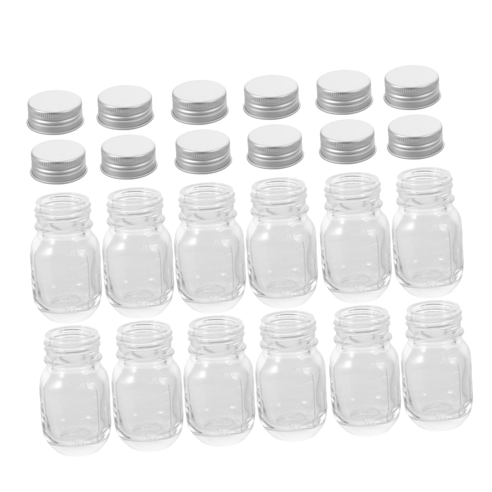 FRCOLOR Flacone Graduato in Vetro da 30 Ml con Tappo a Vite, 12 Pezzi