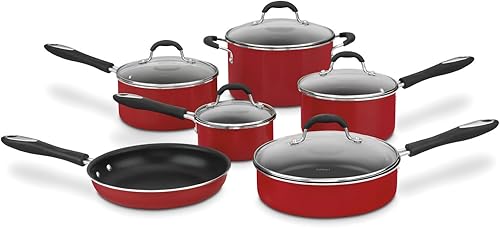 Cuisinart 55-11R - Juego de utensilios de cocina antiadherentes Advantage color rojo