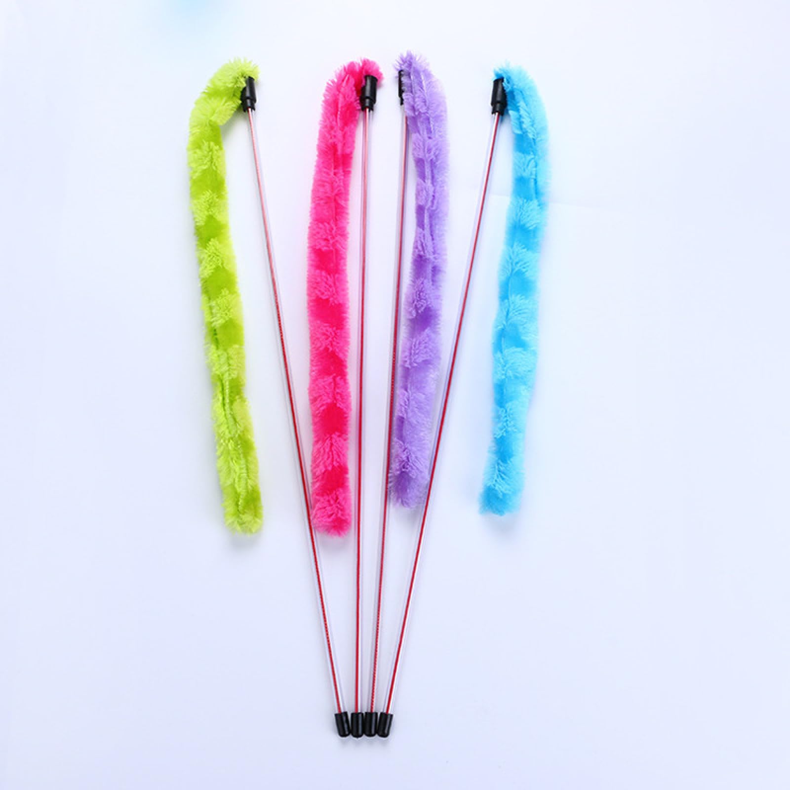 Juguetes para Gatos, Juguetes for Gatos, Juguete Interactivo for Mascotas, Palo de Peluche for, Juguetes Plumas for, 4 Piezas, Azul