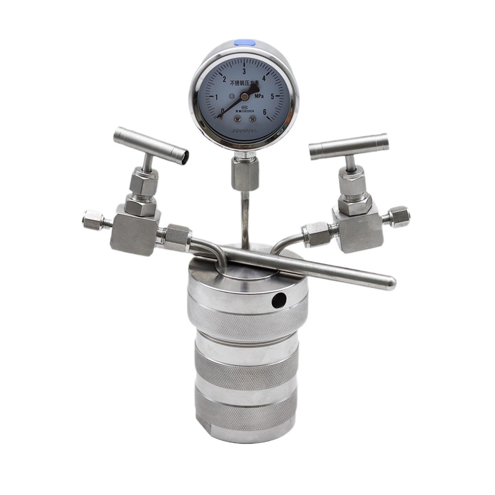 Reaktor syntezy hydrotermalnej Synteza hydrotermalna Autoklaw Naczynie reaktora + manometr wlotowy i wylotowy 25ml 6Mpa