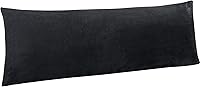 Vista 50 de NTBAY 1 paquete de funda de almohada corporal de terciopelo con cremallera, súper suave y acogedora, de franela mullida de lujo de 20 x 54 pulgadas