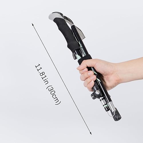 Miniatura 4 de Bastones de trekking  1 pieza deportiva de aluminio 7075 anti choque caminata senderismo bastón, ultraligero Alpenstock, ajustable rápido, poste