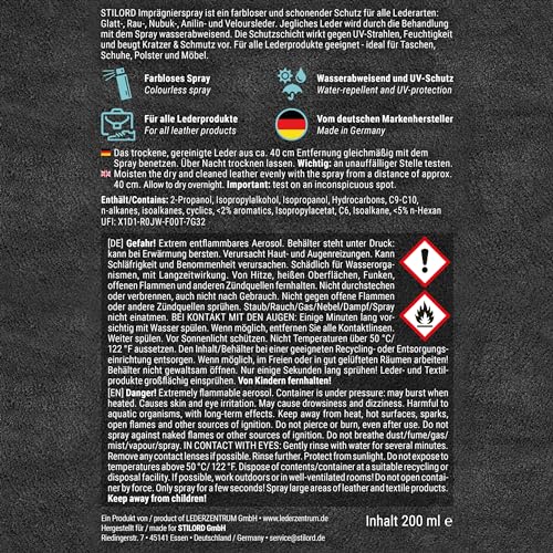 Lederpflege Set von STILORD zur Reinigung und Imprägnierung