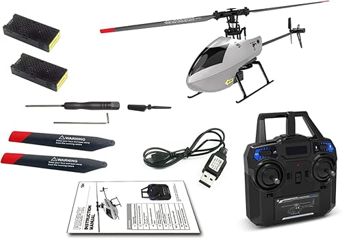 Miniatura 9 de GoolRC Helicóptero RC C129 V2, helicóptero de control remoto de 4 canales con giroscopio de 6 ejes, avión RC de 2.4 GHz con giros 3D, retención de