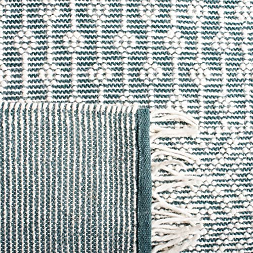 SAFAVIEH Natura Collection Area Rug - 4' Square, Green, Handmade Wool, Ideal for Living Room, Bedroom, Dining Space (NAT852Y)