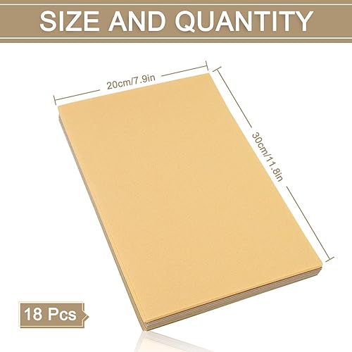 Miniatura 2 de Whaline Paquete de 18 hojas de tela de fieltro, suave, gruesa, turquesa, paquete de fieltro para manualidades, costura, proyectos de arte de