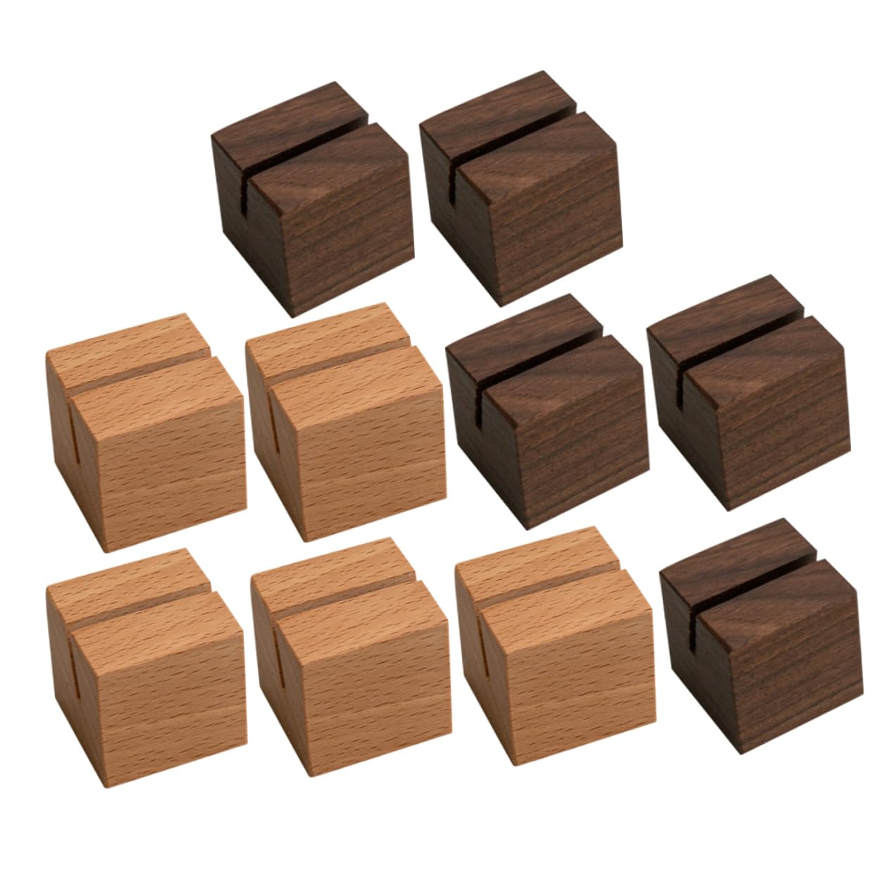 Lurrose 50piezas Soporte De Tarjetas De Madera Natural De Base Para Tarjetas De Mesa y Notas Para Bodas Soporte Para Menús y Fotografías