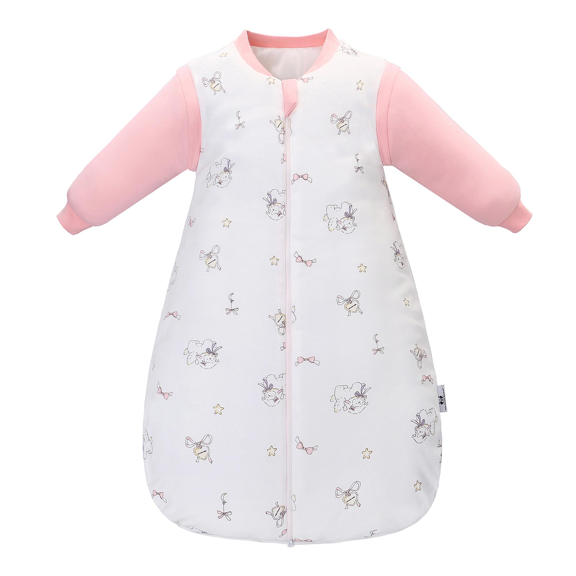 Baby Schlafsack Winter mit abnehmbaren Ärmeln 3.5 TOG Warm Baumwolle Baby Winterschlafsack 0-18 Monaten (Lamm, L)