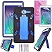 Alcatel Onetouch Pop 7 LTE Case, EpicGadget(TM) 2016 7" One Touch Pop 7 LTE 9015W T-Mobile Heavy Duty Hybrid Case Full Protection Cover with Kickstand For Pop 7 LTE + Screen Protector (Black/Blue)
