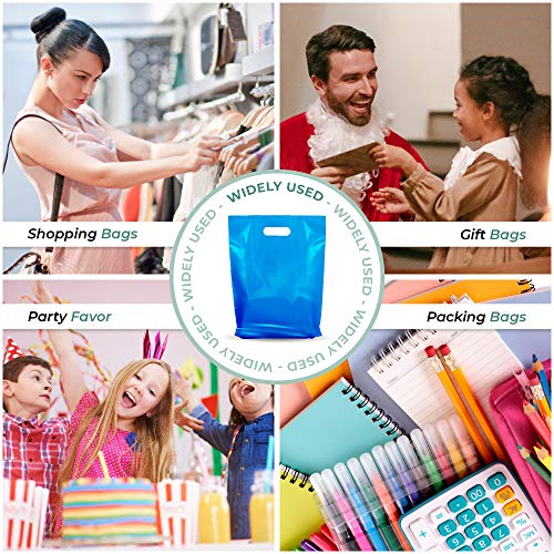 image for Plamar USA Blue Merchandise Plastic Shopping Bags - 100 Pack 9